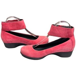 Dansko Pink Flats with Ankle Strap